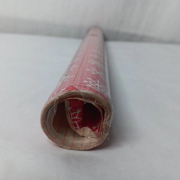 Vintage ConTact Brand Self Adhesive Plastic Shelf Liner Roll Red Snowtime 1986 - Picture 5 of 9